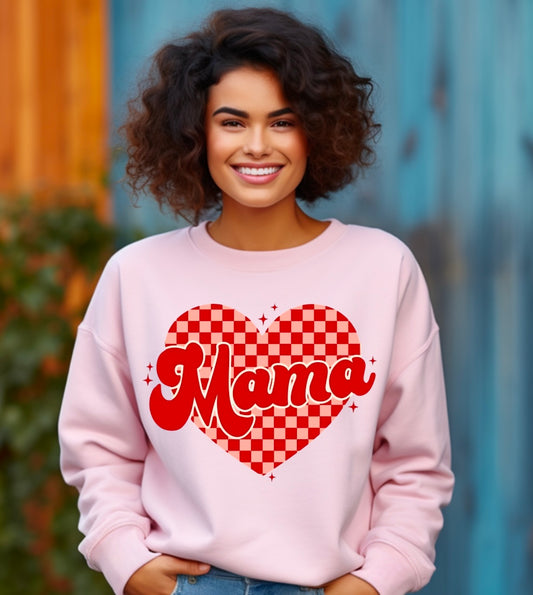 Checkered Heart- Mama